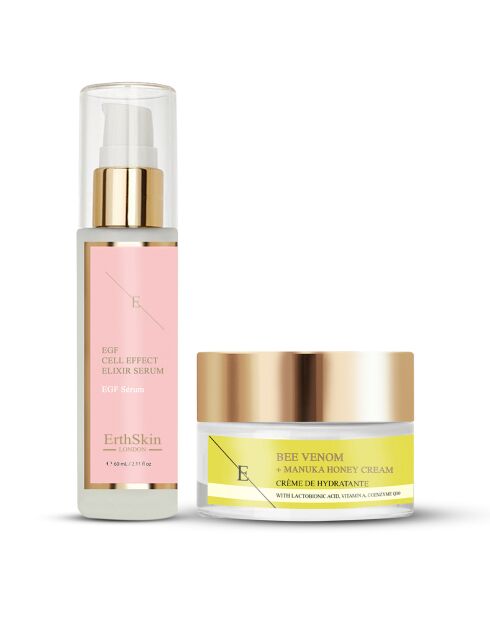 Bienengift- und Honigcreme + EGF-Serum mit zellulärer Wirkung - 2 Stück