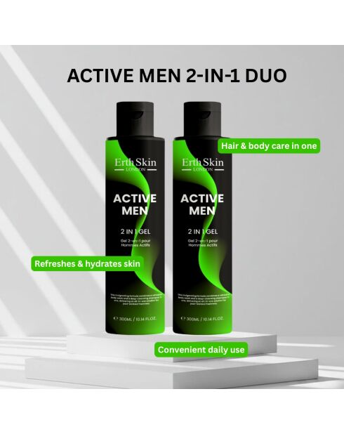 2 x ACTIVE MEN 2 in 1 Gel da 300 ml