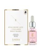 Set de mascarillas Pink Glow con aceite facial, ácido hialurónico y colágeno, 2 piezas