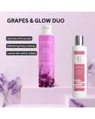 Gel doccia detergente all'uva 300 ml + lozione per il corpo con acido ialuronico e collagene 250 ml