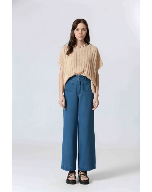 Pull sans manches Mélina Crème