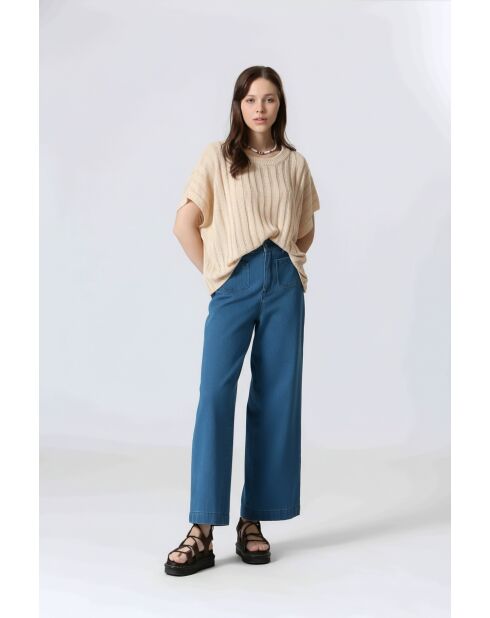 Pull sans manches Mélina Crème