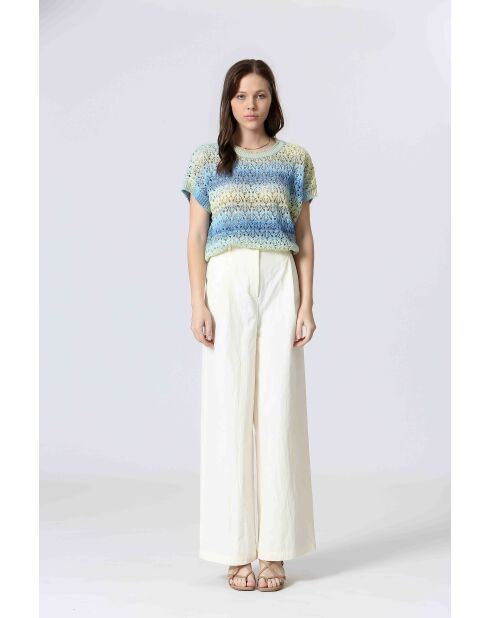 Top in maglia 61099020 Blue