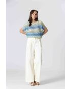 Top in maglia 61099020 Blue