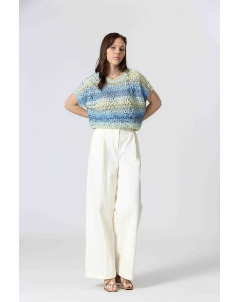 Top in maglia 61099020 Blue