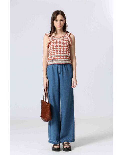 Top in maglia 61099020 Rosso