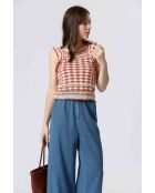 Top in maglia 61099020 Rosso