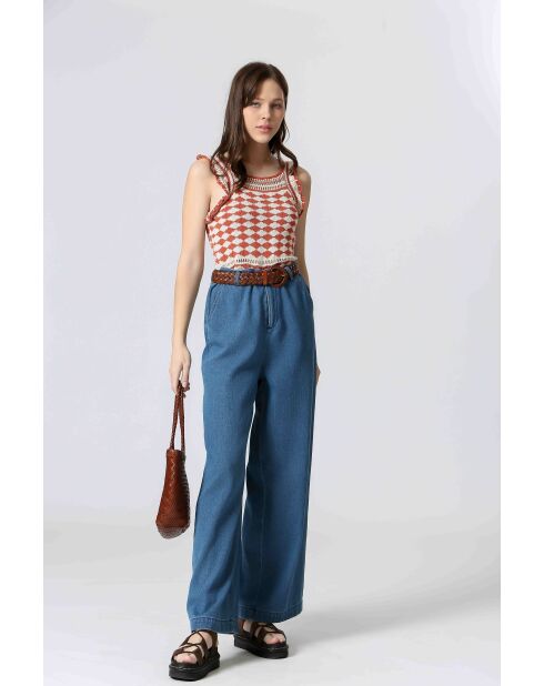 Top in maglia 61099020 Rosso