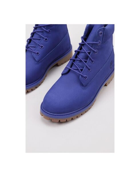 Violette wasserdichte Premium-Lederstiefel