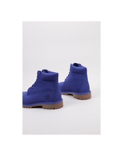 Violette wasserdichte Premium-Lederstiefel