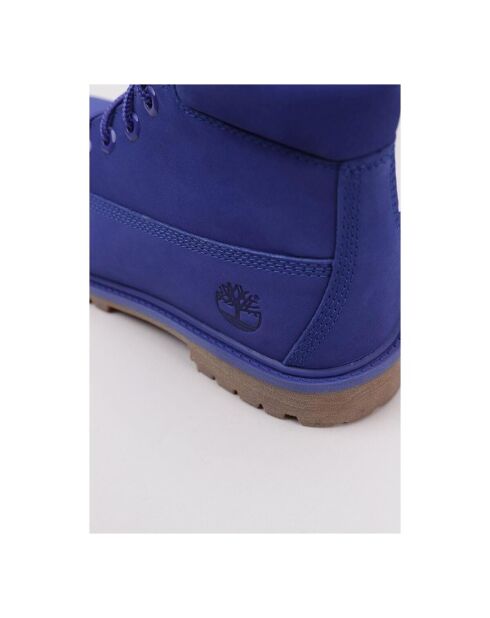 Violette wasserdichte Premium-Lederstiefel