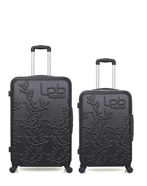 2 Valises long séjour et moyen séjour Nais 75/65 cm noires