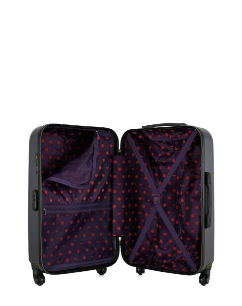 2 Valises moyen séjour et cabine XXS Nais 65/46 cm gris foncé