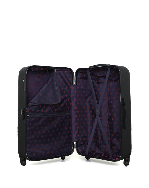 3 Valises long séjour, moyen séjour et cabine Nais 75/65/55 cm noires