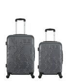 2 valigie medie da soggiorno e da cabina Nais 65/55 cm grigio scuro