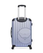 Marianne mittelgroßer Reisekoffer mit 4 Rädern und einem Rad, goldblau