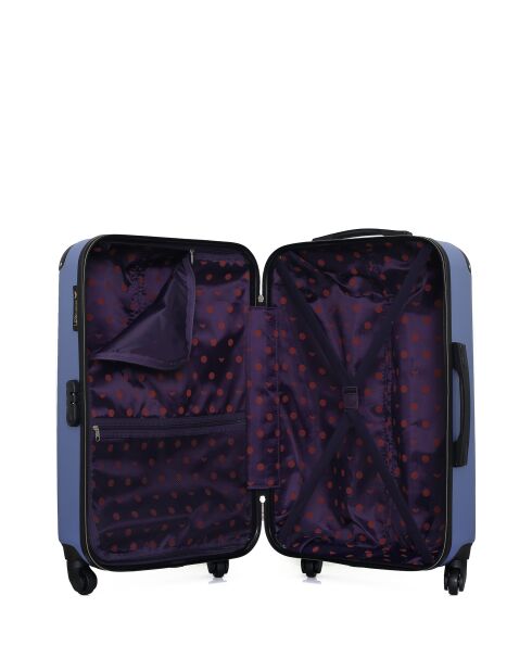 Marianne mittelgroßer Reisekoffer mit 4 Rädern und einem Rad, goldblau