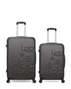 2 Eleonor-Koffer für lange und mittlere Aufenthalte 75/65 cm dunkelgrau