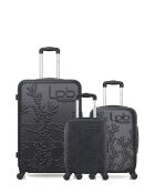 3 Koffer für Langzeitaufenthalte, Kabine und Kabine XXS Nais 75/65/46 cm schwarz