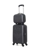 Kabinenkoffer 4 Einzelräder & Vanity Francette-H 50/30 cm dunkelgrau