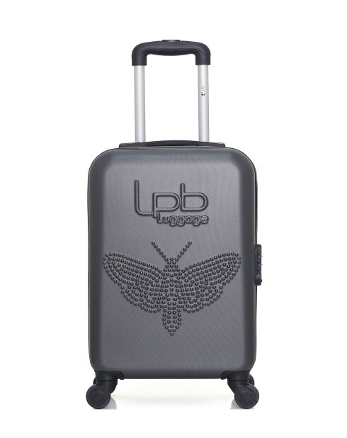 Cabinekoffer 4 enkele wielen & Vanity Francette-h 50/30 cm donkergrijs