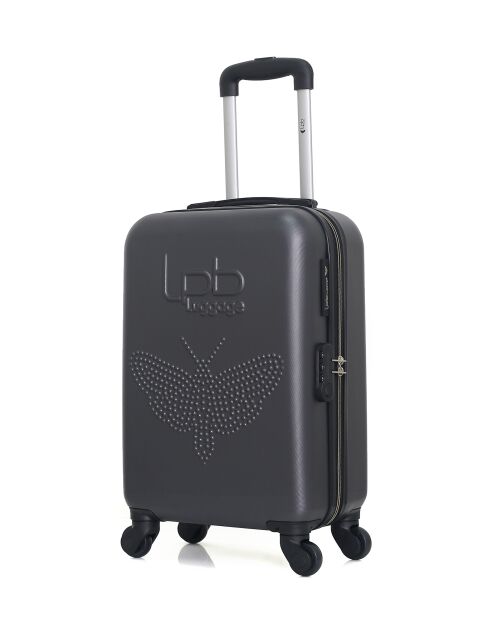 Cabinekoffer 4 enkele wielen & Vanity Francette-h 50/30 cm donkergrijs