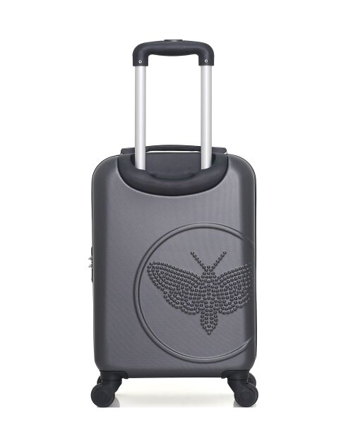 Cabinekoffer 4 enkele wielen & Vanity Francette-h 50/30 cm donkergrijs