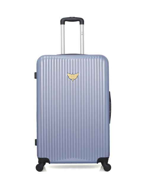 2 Valises long séjour et cabine Agata 75/55 cm bleu doré
