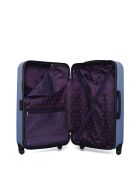 2 Valises long séjour et cabine Agata 75/55 cm bleu doré