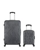 2 Langzeit- und Handgepäckkoffer XXS Nais 75/46 cm dunkelgrau