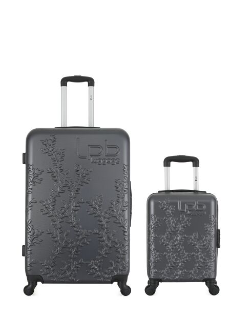2 Valises long séjour et cabine XXS Nais 75/46 cm gris foncé