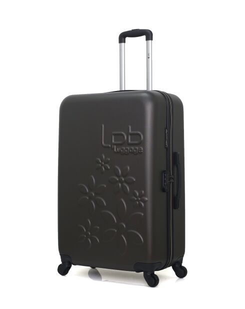 2 Valises long séjour et cabine Eleonor 75/55 cm gris foncé