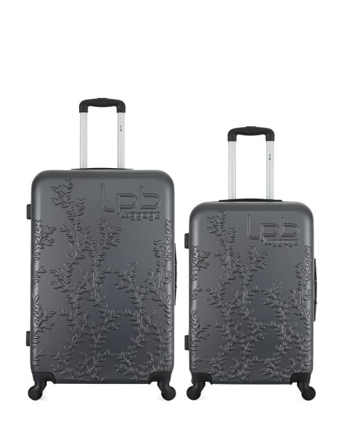 2 Valises long séjour et moyen séjour Nais 75/65 cm gris foncé