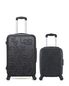 2 valigie da cabina XXS Nais nere da 65/46 cm