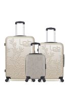 3 Valises long séjour, moyen séjour et cabine XXS Nais 75/65/46 cm beiges