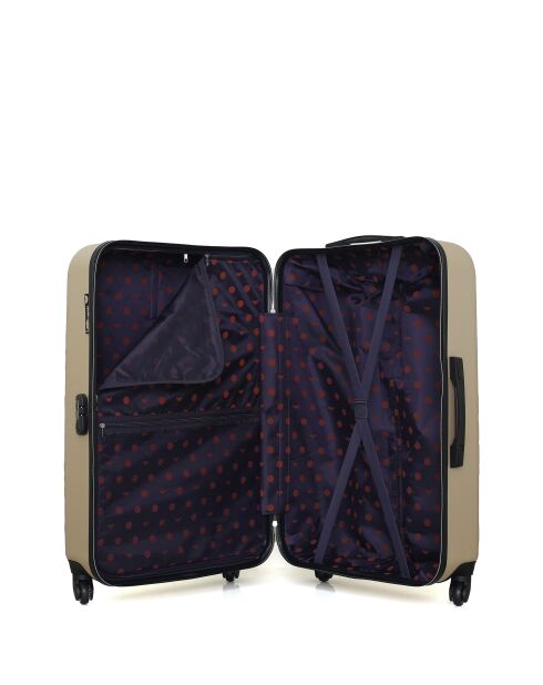 3 Valises long séjour, moyen séjour et cabine XXS Nais 75/65/46 cm beiges