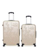 2 koffers voor lang en gemiddeld verblijf Nais 75/65 cm beige