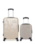 2 Valises moyen séjour et cabine XXS Nais 65/46 cm beiges