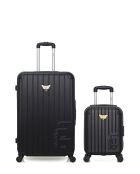 2 Valises long séjour et cabine XXS Marianne 75/46 cm noires