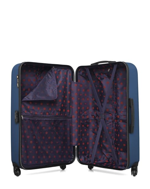 3 Valises long séjour, moyen séjour et cabine Eleonor 75/65/55 cm marine