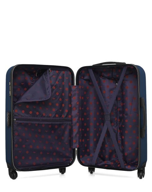 2 Valises moyen séjour, cabine & Vanity Eleonor 65/55/30 cm marine