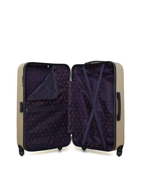2 valigie da cabina Nais 75/55 cm beige per soggiorni lunghi e cabine