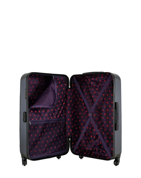 2 Valises long séjour et cabine Nais 75/55 cm gris foncé