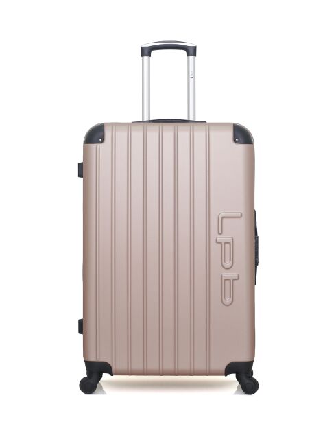 2 Valises long séjour et cabine Hambourg 75/55 cm rose doré