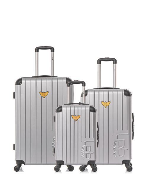 3 Valises long séjour, moyen séjour et cabine Marianne 75/65/55 cm grises