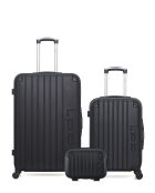 2 Valises long séjour, cabine & Vanity Hambourg 65/55/30 cm noires