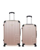 2 Valises long séjour et moyen séjour Marianne 75/65 cm rose doré