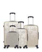 4 koffers voor lang verblijf, middenverblijf, cabine en cabine XXS Nais 75/65/55/46 cm beige