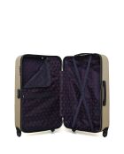 4 koffers voor lang verblijf, middenverblijf, cabine en cabine XXS Nais 75/65/55/46 cm beige