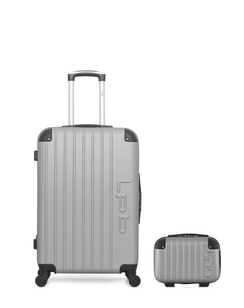 Valise moyen séjour & Vanity Hambourg 65/30 cm gris